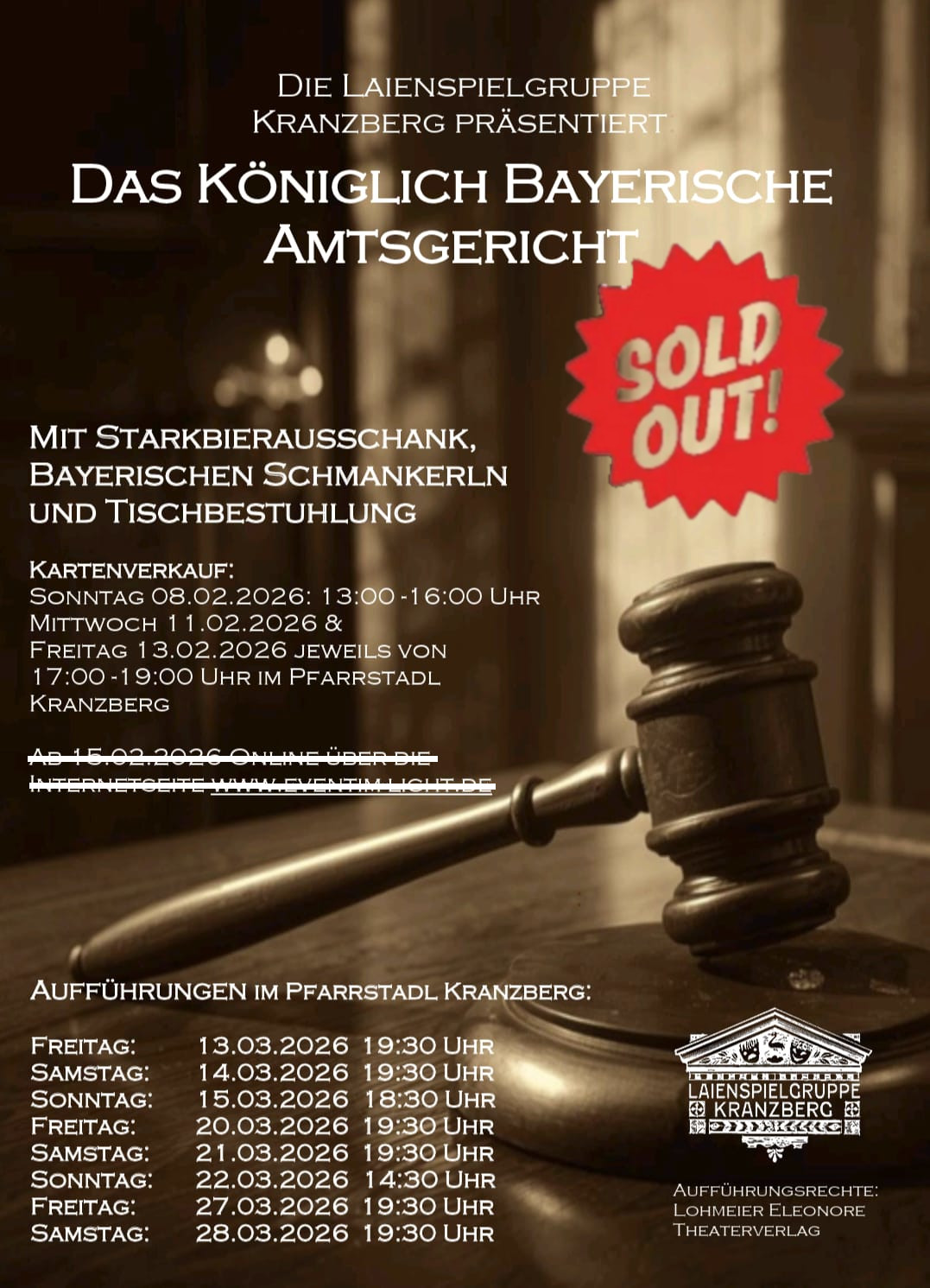 Das Königlich Bayerische Amtsgericht - Plakat